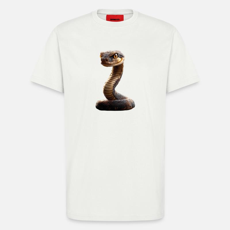 Schlange Python Kobra Klapperschlange Schlangen - T-Shirt - made by SPREAD - OFF WHITE