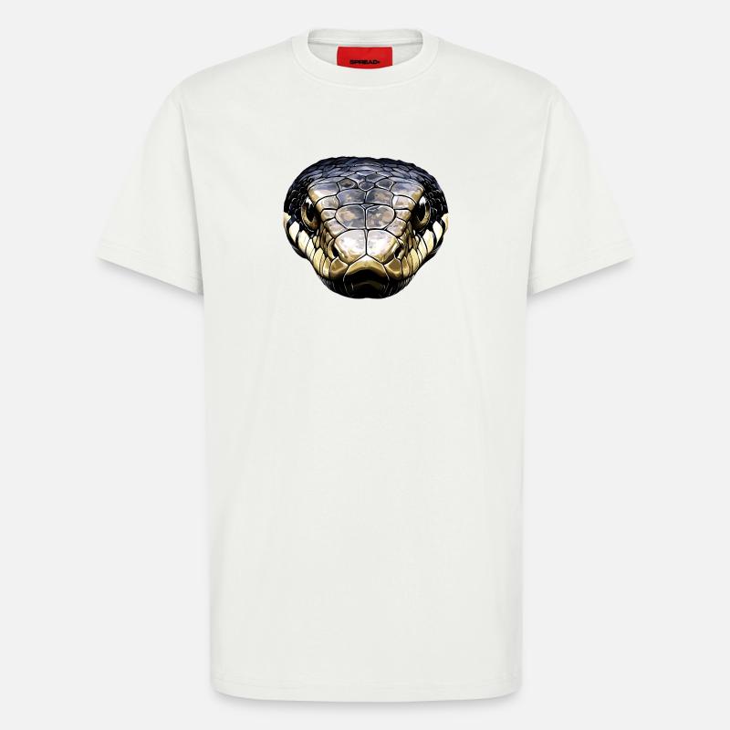 Schlange Python Kobra Klapperschlange Schlangen - T-Shirt - made by SPREAD - OFF WHITE