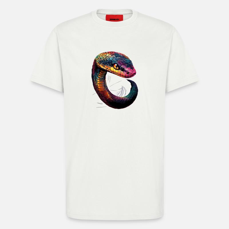 snake, python, cobra, rattlesnake, snakes - T-Shirt - made by SPREAD - OFF WHITE