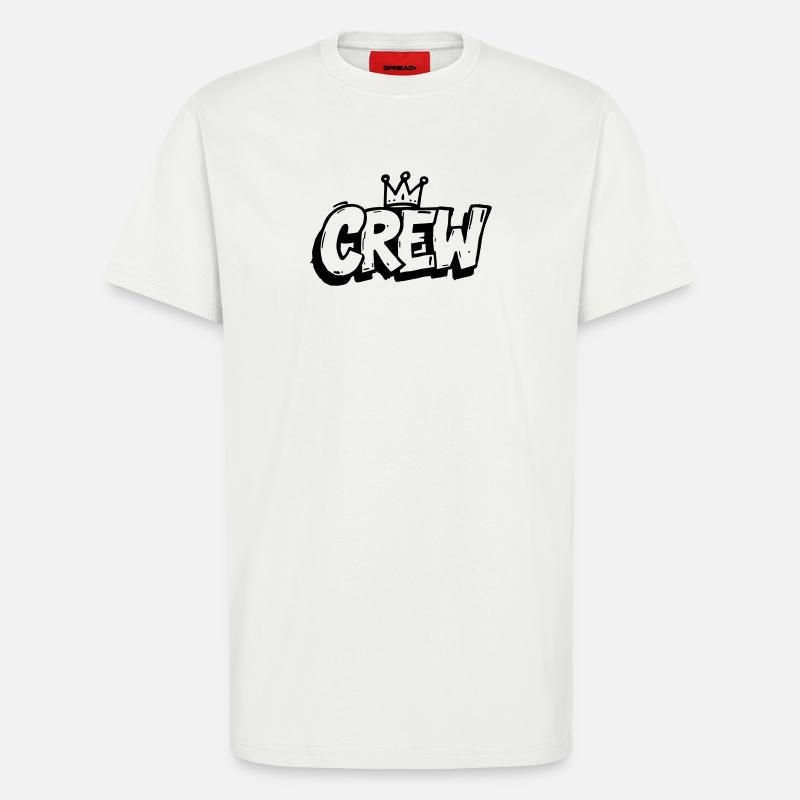 Graffiti de l’équipe - T-shirt bio décontracté fabriqué en UE - OFF WHITE