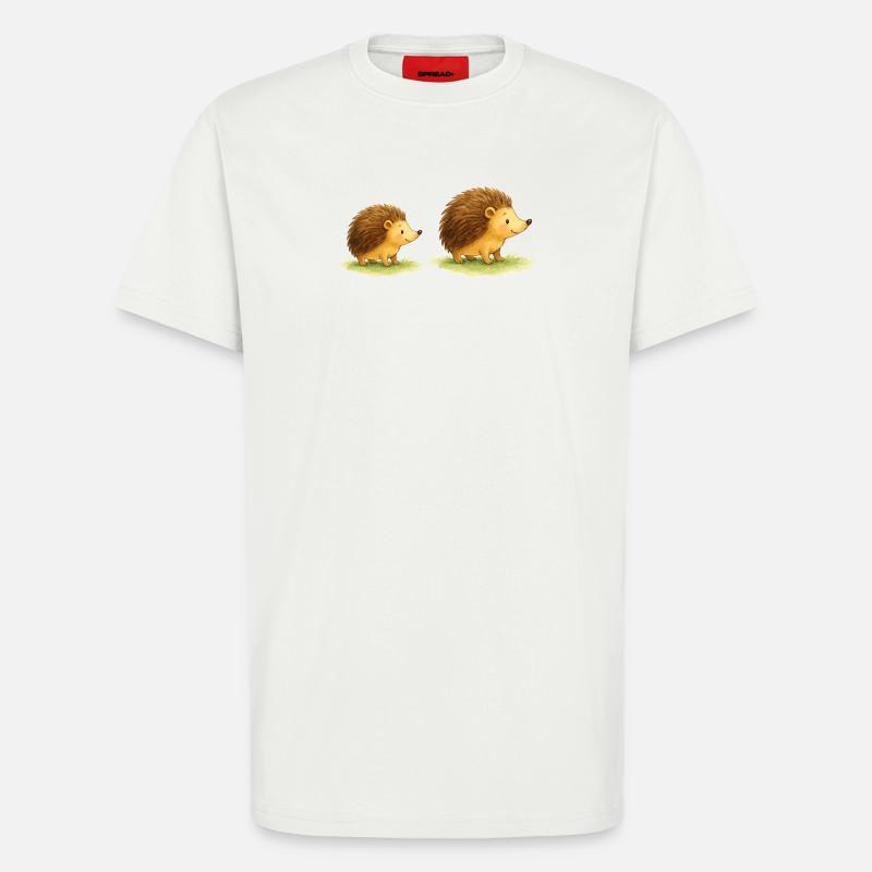 Cute hedgehogs for children's clothes - T-Shirt - made by SPREAD - OFF WHITE
