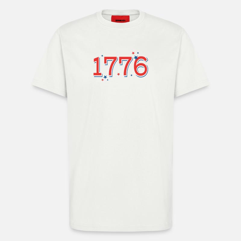 Rot-BlauSterneCelebrationDesign - T-Shirt - made by SPREAD - OFF WHITE