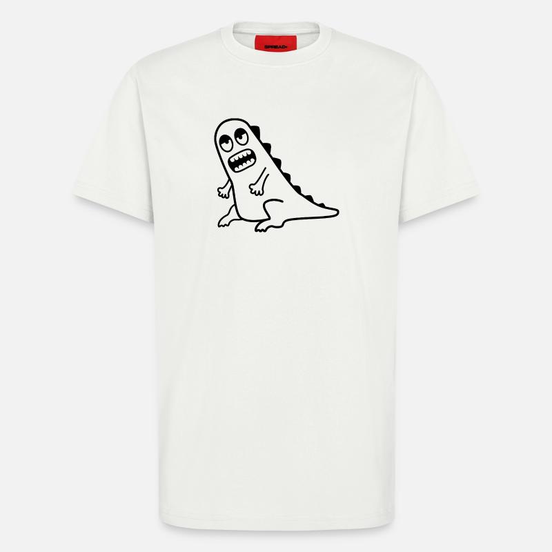 Dino Grrr – T-Rex, Nerd & Comic Style - T-Shirt - made by SPREAD - OFF WHITE