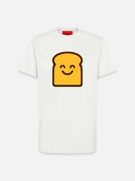 Toast mignon - T-shirt bio décontracté fabriqué en UE - OFF WHITE