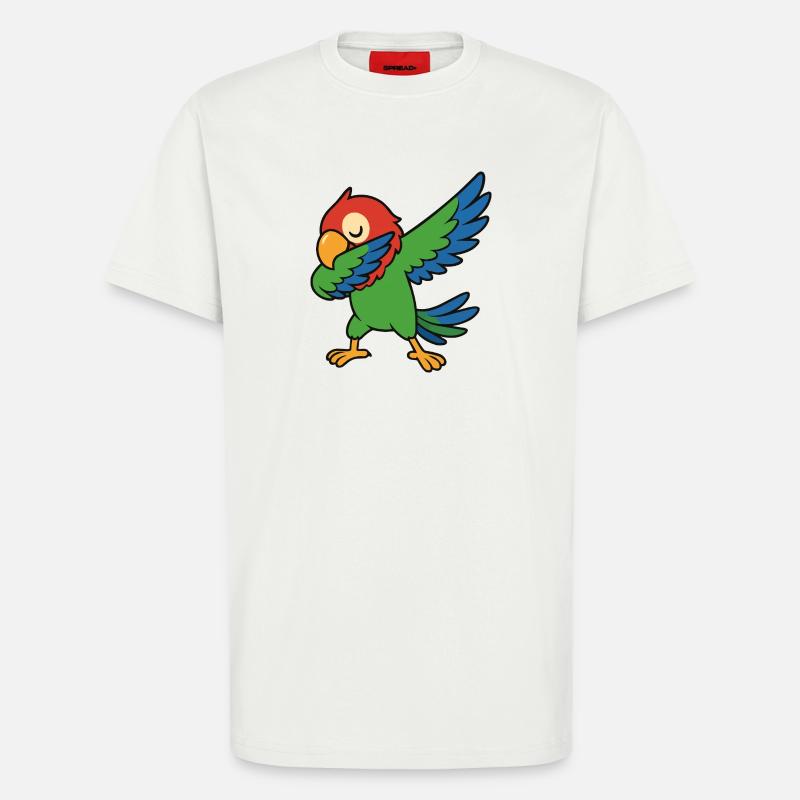 Papagei Dabbing Comic - T-Shirt - made by SPREAD - OFF WHITE