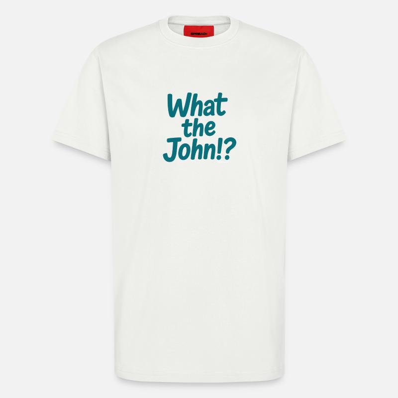 Qu’est-ce que c’est que John ?! Té - T-shirt bio décontracté fabriqué en UE - OFF WHITE