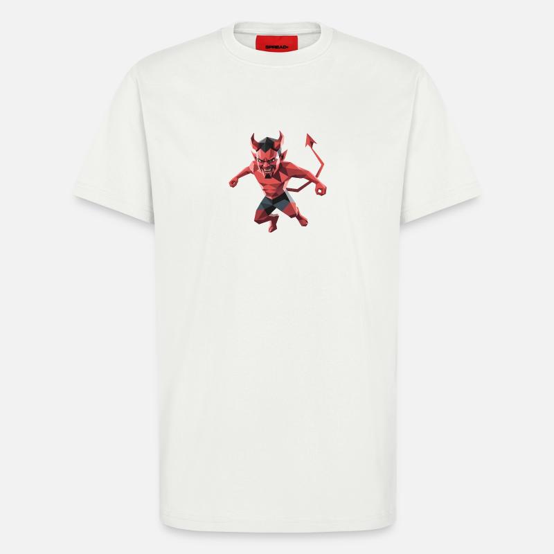 Devil - Cooles Low-Poly-Logo - T-Shirt - made by SPREAD - OFF WHITE