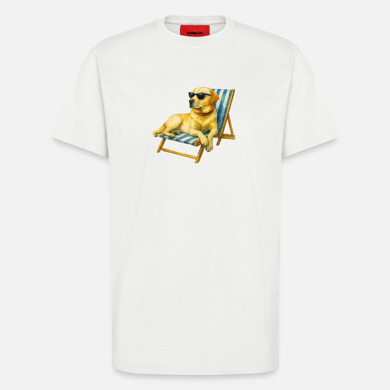 Labrador Hund Sommer Chill Geschenkidee - T-Shirt - made by SPREAD - OFF WHITE