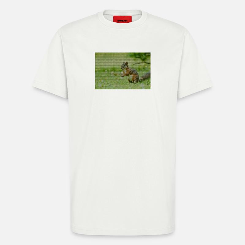 Squirrel Forest Pattern - T-Shirt - made by SPREAD - OFF WHITE
