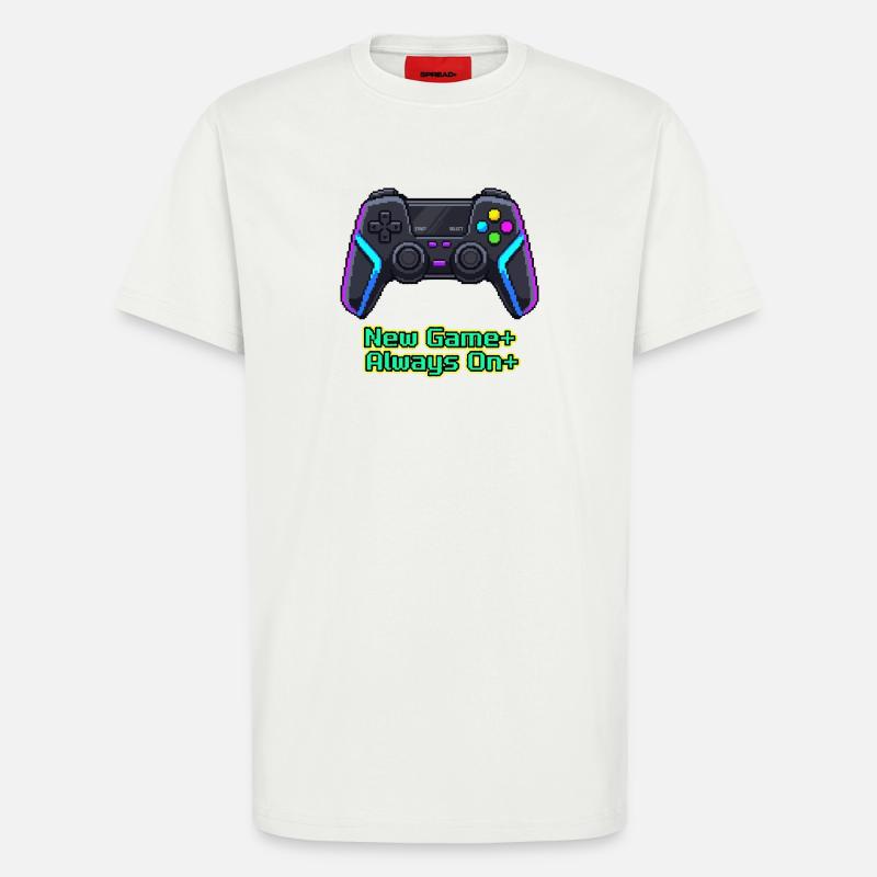 Neon Pixel Controller New Game Plus - T-Shirt - made by SPREAD - OFF WHITE