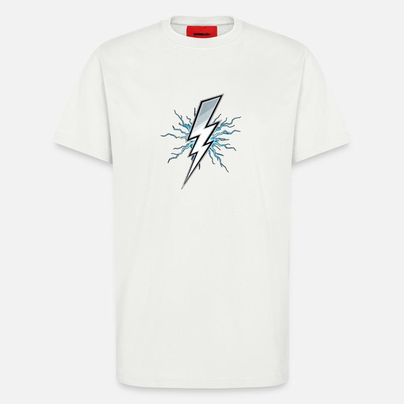 Blitz Blitzschlag Gewitter Strom Sturm - T-Shirt - made by SPREAD - OFF WHITE