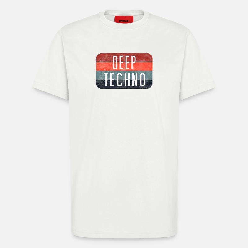 Deep Techno Gradient Stripes - T-Shirt - made by SPREAD - OFF WHITE