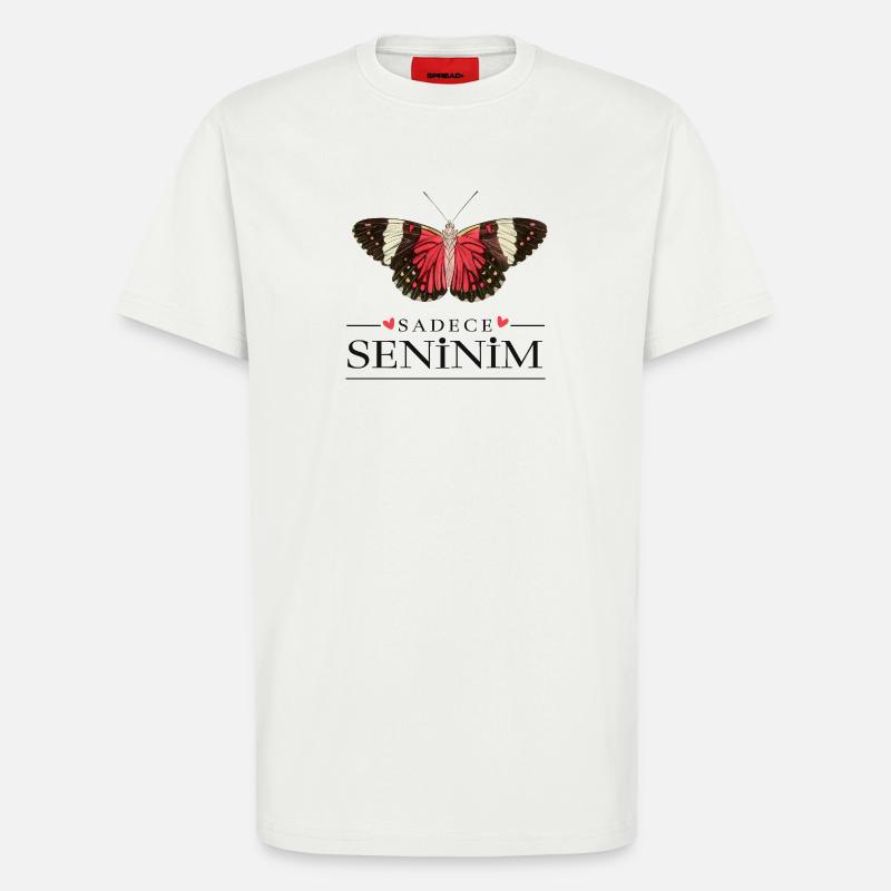Creative Butterfly Design – Sadece Seninim - T-Shirt - made by SPREAD - OFF WHITE