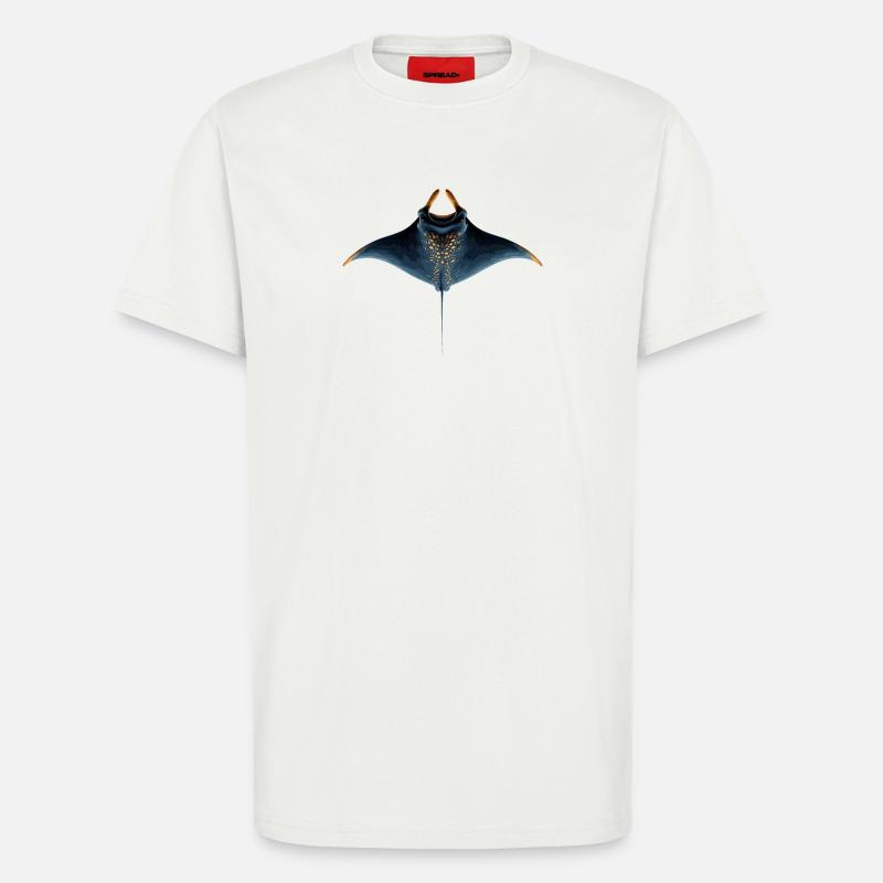Manta Ray, Devil Ray, Stingray, Diver - T-Shirt - made by SPREAD - OFF WHITE