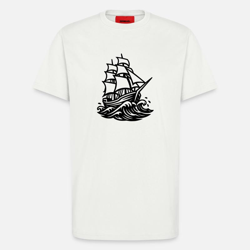 Segelschiff - T-Shirt - made by SPREAD - OFF WHITE