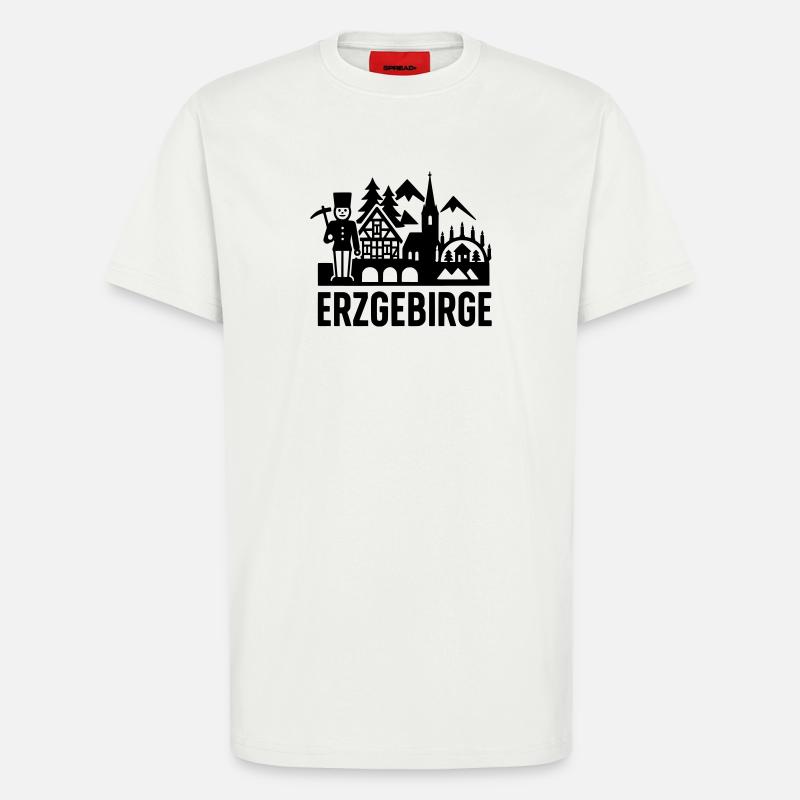 Erzgebirge typisch Silhouette - T-Shirt - made by SPREAD - OFF WHITE