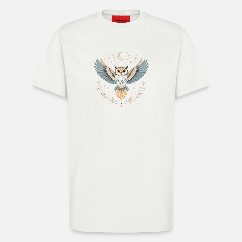 Boho Eule - T-Shirt - made by SPREAD - OFF WHITE