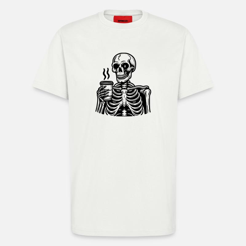 Dead Inside but Caffeinated - T-Shirt - made by SPREAD - OFF WHITE