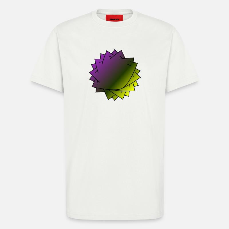 Gradient Leaf Spirale - T-Shirt - made by SPREAD - OFF WHITE
