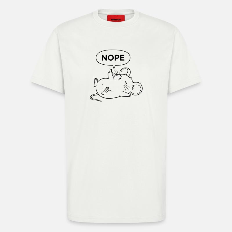 Nope Maus | Freches Mittelfinger Statement - T-Shirt - made by SPREAD - OFF WHITE