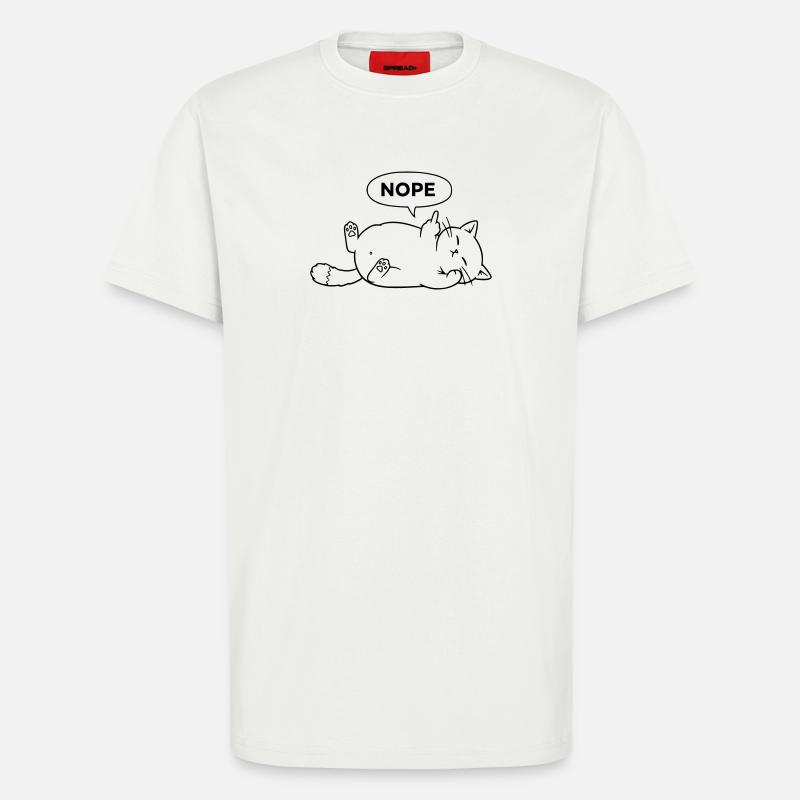 Nope Katze | Sarkastisches Katzen Statement - T-Shirt - made by SPREAD - OFF WHITE
