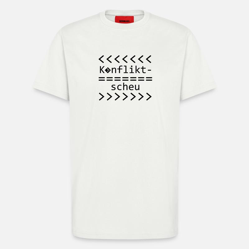 Conflict Aversion Git Nerd Shirt - T-Shirt - made by SPREAD - OFF WHITE