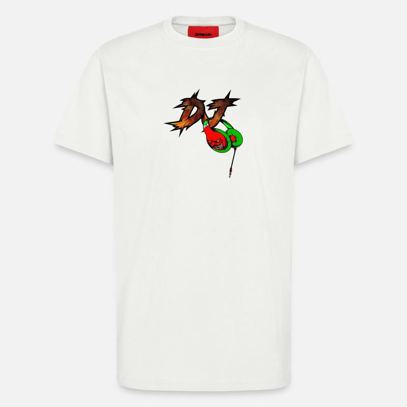 Neon Devil mit Kopfhörer DJ - T-Shirt - made by SPREAD - OFF WHITE
