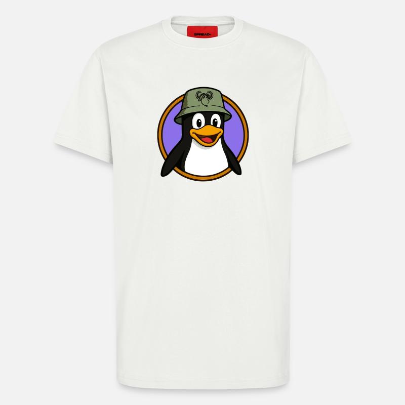 Tux Linux + GNU Hat - T-Shirt - made by SPREAD - OFF WHITE