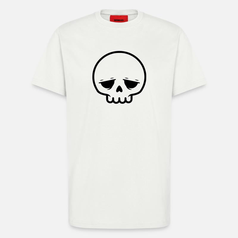 Trauriger Totenkopf | Emo & Goth Design - T-Shirt - made by SPREAD - OFF WHITE