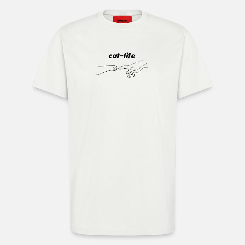 Das Leben der Katze - T-Shirt - made by SPREAD - OFF WHITE