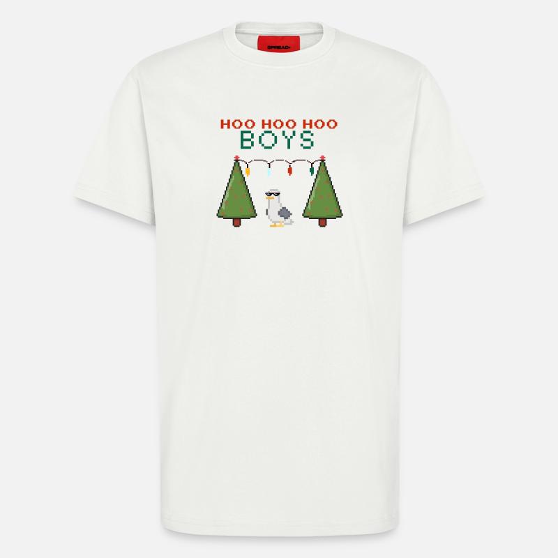 Pixel Seemöwe Weihnachts Boys - T-Shirt - made by SPREAD - OFF WHITE