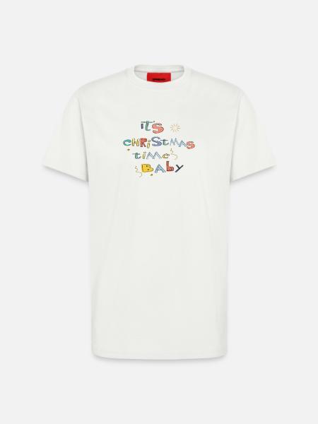 C’est la période de Noël - T-shirt bio décontracté fabriqué en UE - OFF WHITE