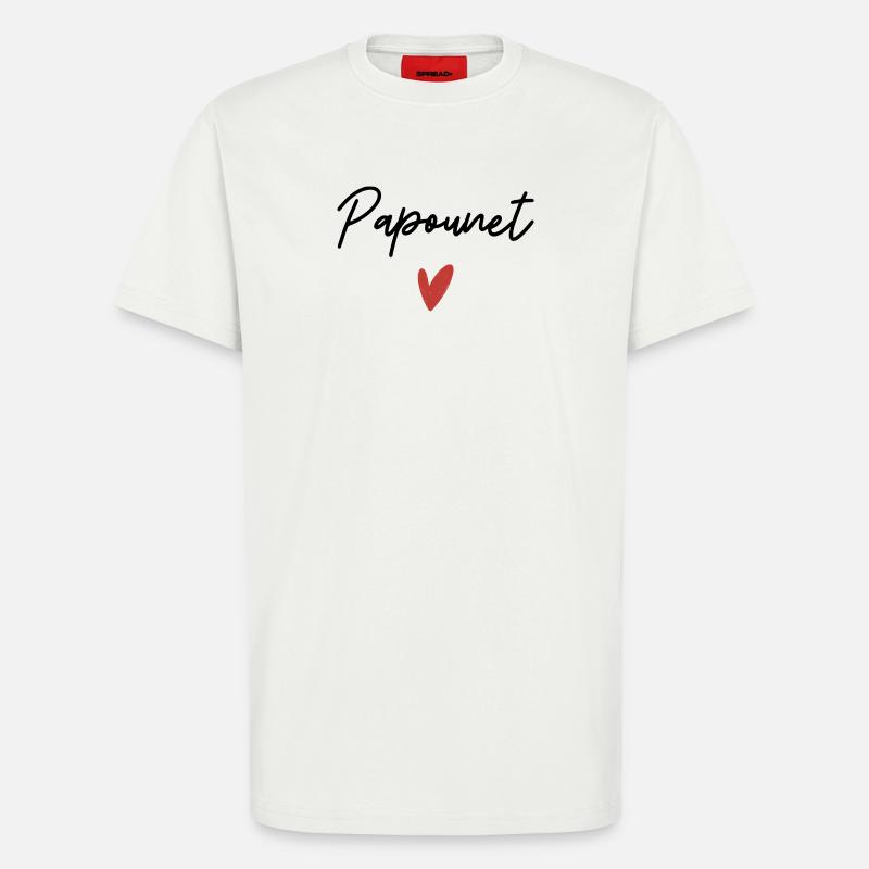 Papa Herz Geschenkidee - T-Shirt - made by SPREAD - OFF WHITE
