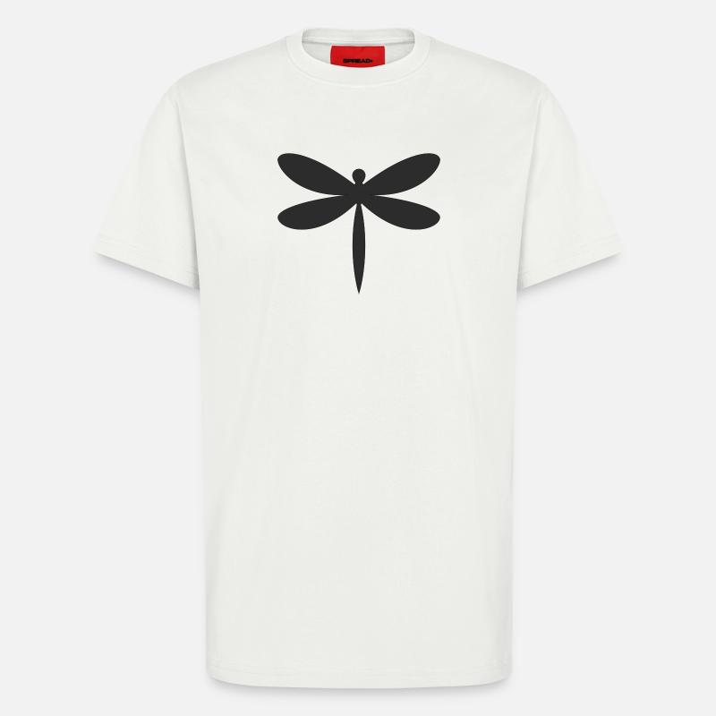 Libelle Silhouette  - T-Shirt - made by SPREAD - OFF WHITE