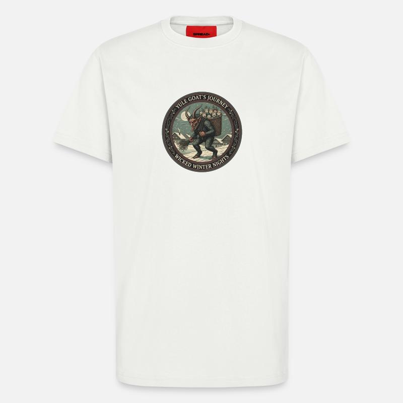 Die Reise der Weihnachtsziege – Böse Winternächte - T-Shirt - made by SPREAD - OFF WHITE
