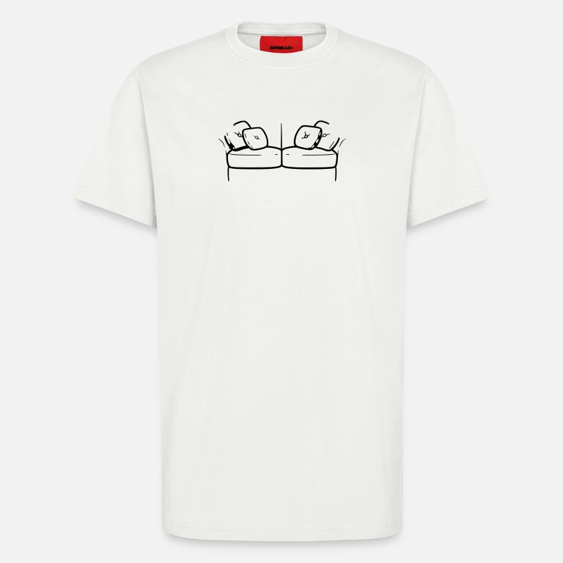 Sofa Couch Silhouette Chill Vektor - T-Shirt - made by SPREAD - OFF WHITE