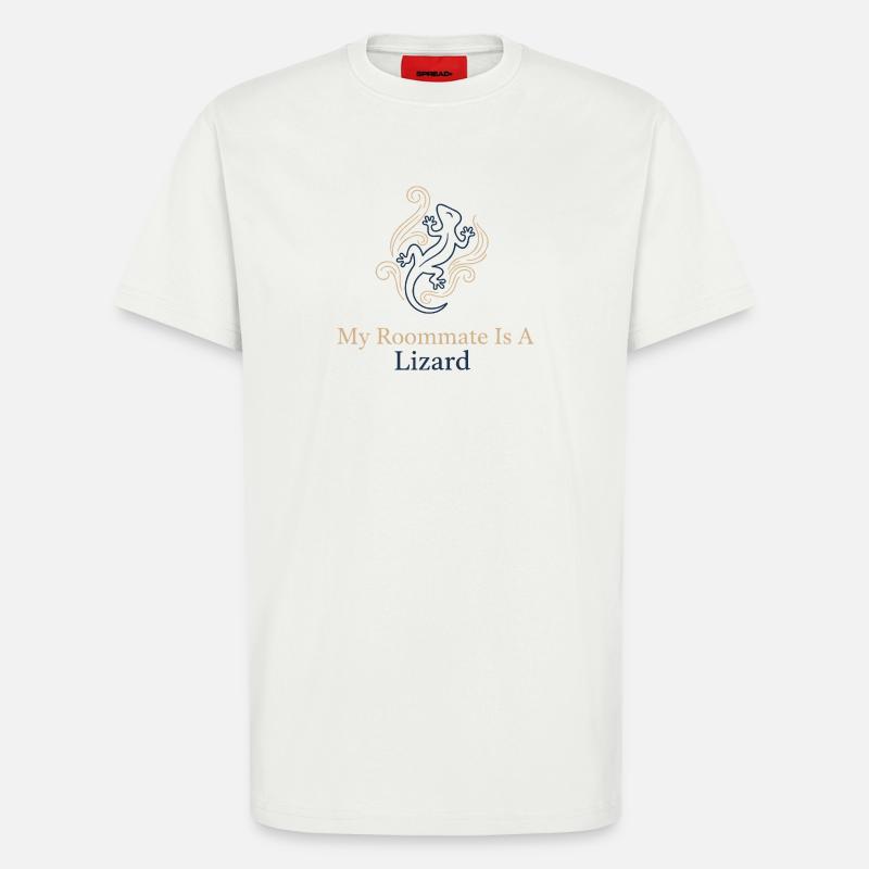 Mein Mitbewohner ist eine Echse - T-Shirt - made by SPREAD - OFF WHITE