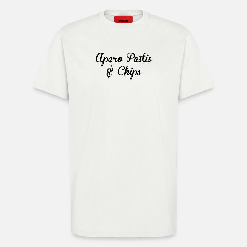 Aperitif Pastis und Pommes – Alkohol - T-Shirt - made by SPREAD - OFF WHITE