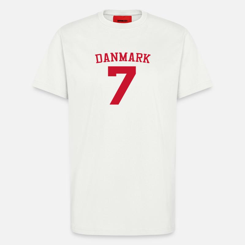 Conception de Denmark 7 Sport - T-shirt bio décontracté fabriqué en UE - OFF WHITE