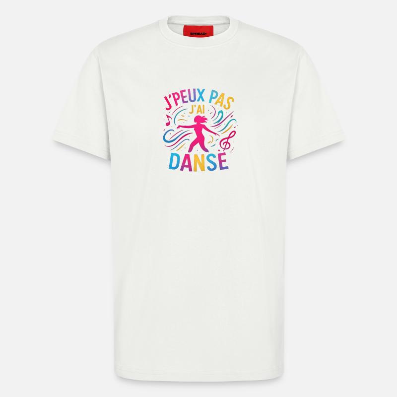 I Can't I Danced — Buntes Glitzern - T-Shirt - made by SPREAD - OFF WHITE