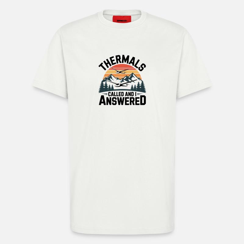 Glider thermals call, I answer – gliding - T-Shirt - made by SPREAD - OFF WHITE