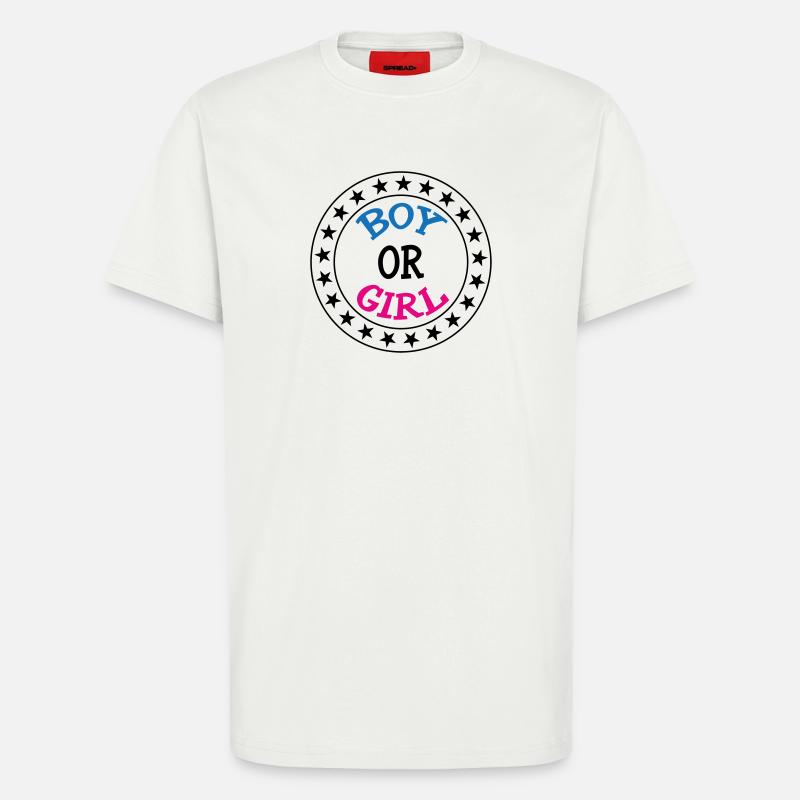Junge oder Mädchen? Schwangerschaftsgeburt Schwanger - T-Shirt - made by SPREAD - OFF WHITE
