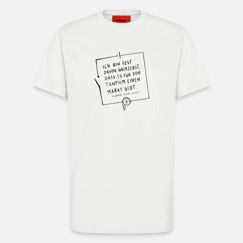 Thomas Edison Circuit - T-shirt bio décontracté fabriqué en UE - OFF WHITE