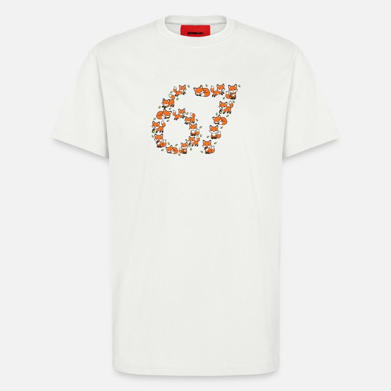 Fox Ring Pattern 67 Meme - T-Shirt - made by SPREAD - OFF WHITE