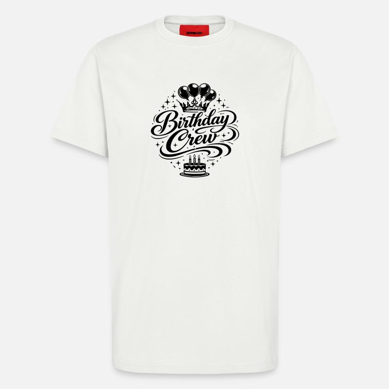 Célébration de l’équipe d’anniversaire - T-shirt bio décontracté fabriqué en UE - OFF WHITE
