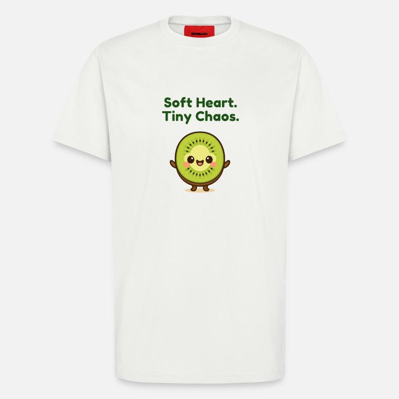 Softe Herz Tiny Chaos Kiwi - T-Shirt - made by SPREAD - OFF WHITE