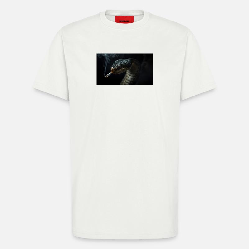  Cobra Schlange mit Zigarette - T-Shirt - made by SPREAD - OFF WHITE