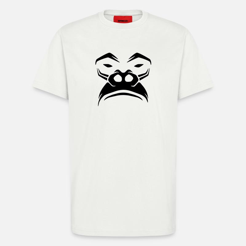 Grumpy Gorilla – Monkeys Silverback Jungle - T-Shirt - made by SPREAD - OFF WHITE