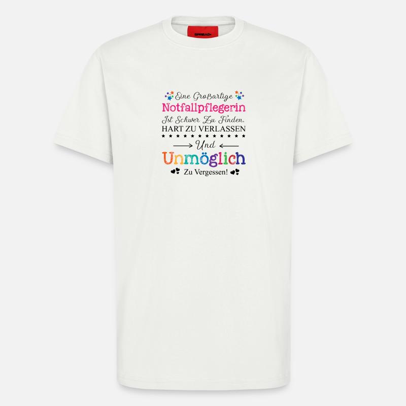 Notfallpflegerin Beruf Geschenk Abschied Pflegerin - T-Shirt - made by SPREAD - OFF WHITE