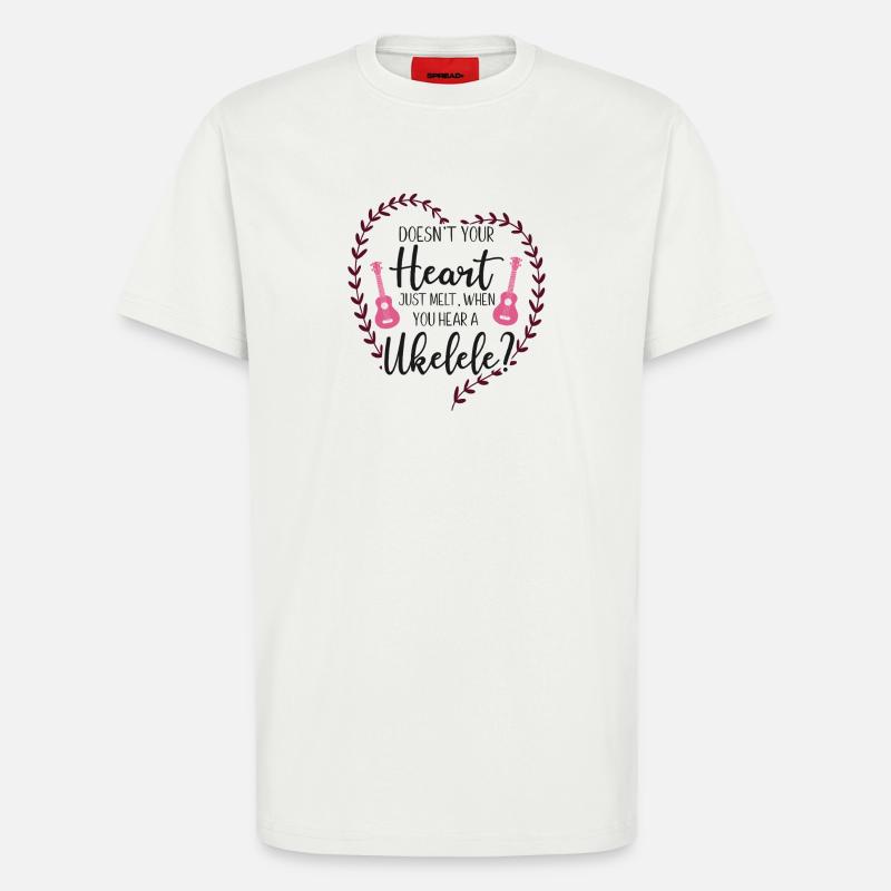 Hawaiian Ukulele Uke Doesn't Your - T-Shirt - made by SPREAD - OFF WHITE